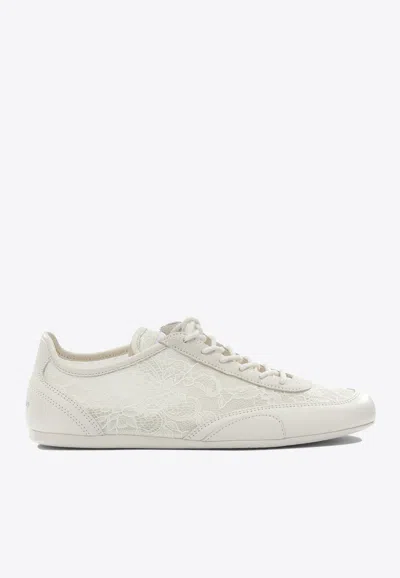 Jimmy Choo Beige Calf Leather Bos Taurus Athletic Sneakers In Neutral