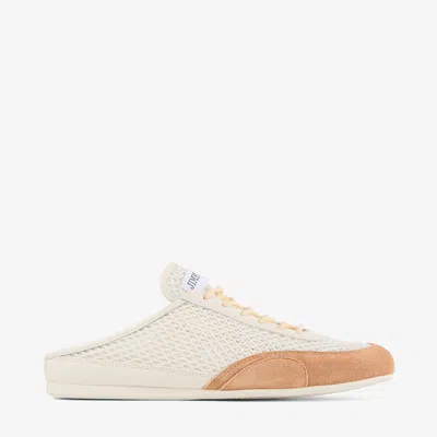 Jimmy Choo Sunny Mule F Latte And Toffee Leather Mix And Diamond Mesh Low Top Trainers V Latte/toffe In White