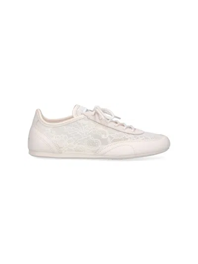 Jimmy Choo Beige Calf Leather Bos Taurus Athletic Sneakers In Neutral