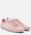 Jimmy Choo Sunny Suede-trimmed Lace Sneakers In Pink