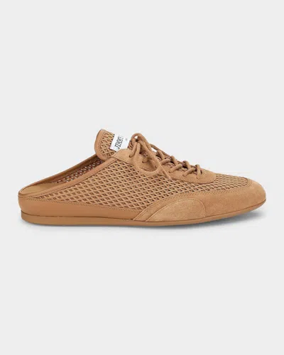 Jimmy Choo Sunny Woven Mixed Leather Sneaker Mules In Black