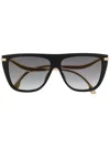 Jimmy Choo Suvis Oversized Frame Sunglasses In Black