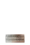Jimmy Choo Sweetie Pouch In Plexiglass With Glitter Women In Gray