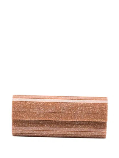 Jimmy Choo Rose Sweetie Clutch With Shoulder Strap In Pink