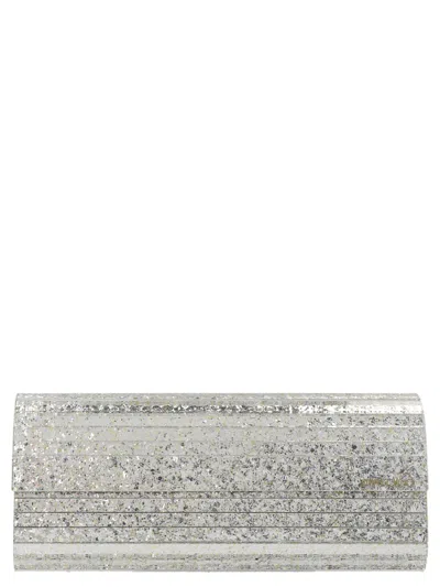 Jimmy Choo 'sweetie' Clutch Bag In Silver