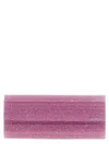 Jimmy Choo Sweetie Glitter Clutch Bag In Pink