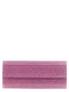 Jimmy Choo Sweetie Glitter Clutch Bag In Pink