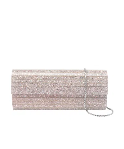 JIMMY CHOO JIMMY CHOO SWEETIE COARSE GLITTER CLUTCH BAG