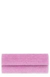 Jimmy Choo Sweetie Glitter Clutch Bag In Light Magenta/silver