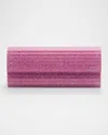 Jimmy Choo Sweetie Glitter Clutch Bag In Pink