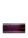 Jimmy Choo Sweetie Glitter-embellished Clutch Bag In Purple