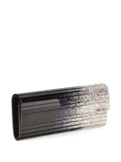 Jimmy Choo Sweetie Glitter-degradé Clutch Bag In Black