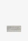 Jimmy Choo Sweetie Glittered Clutch Bag In Metallic