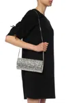Jimmy Choo Sweetie Glitter Clutch Bag In Silver
