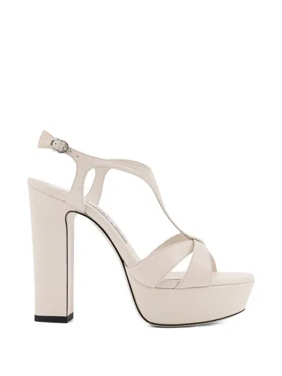 Jimmy Choo T-strap Platform Pumps In Neutral
