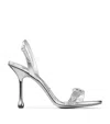 Jimmy Choo 95mm Tabatha Sandals - Women's - Calf Leather In Silver