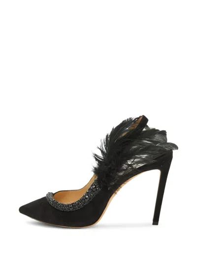 Pre-owned Jimmy Choo Tacey Pointed-toe Slingback Pumps In Black