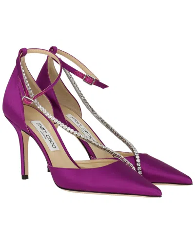 Jimmy Choo Talika 85 Satin Pump In Pink