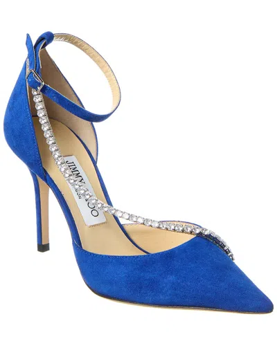JIMMY CHOO TALIKA 85 SUEDE PUMP