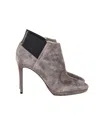 Jimmy Choo Talula 100 Ankle Boots In Taupe Grey Suede In Grey