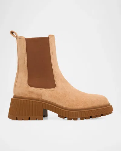Jimmy Choo Tamia 70mm Suede Chelsea Boots In Brown