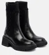 Jimmy Choo Tamia Cable-knit Leather Ankle Boots In Multi