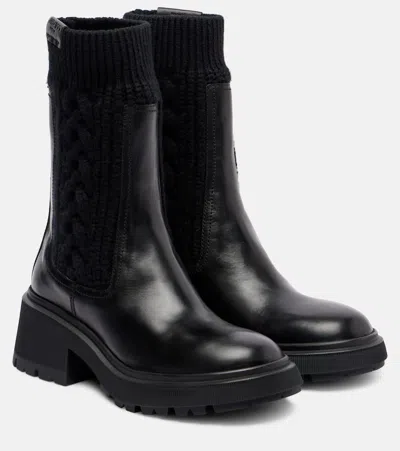 Jimmy Choo Tamia Cable-knit Leather Ankle Boots In Multi