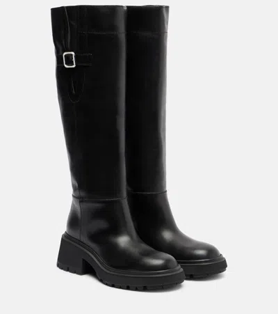 Jimmy Choo Tamsin Leather Knee-high Boots In Black