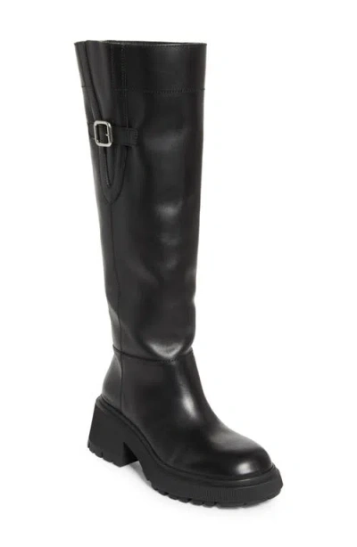 Jimmy Choo Tamsin Lug Sole Knee High Boot In Black