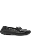 Jimmy Choo Tassel Leather Loafers In Black
