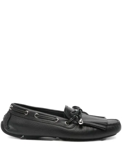 Jimmy Choo Tassel Leather Loafers In Black