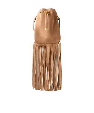 Jimmy Choo Tassel Shoulder Bag In Brown