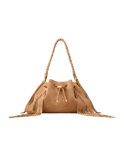 Jimmy Choo Borsa A Tracolla Bon Bon In Pelle Scamosciata Pesca  Donna In Neutral