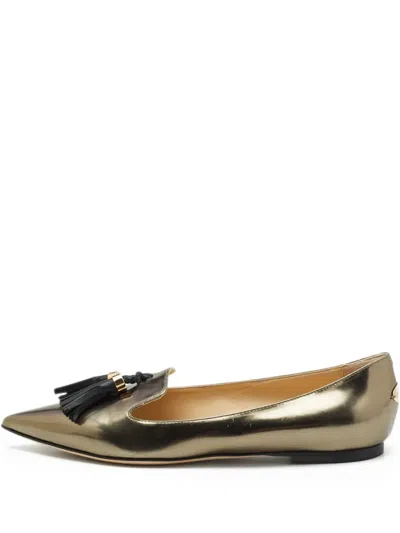 Pre-owned Jimmy Choo Tassel-toe Ballet Flats