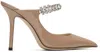 Jimmy Choo Taupe Bing 100 Heels In Ballet Pink
