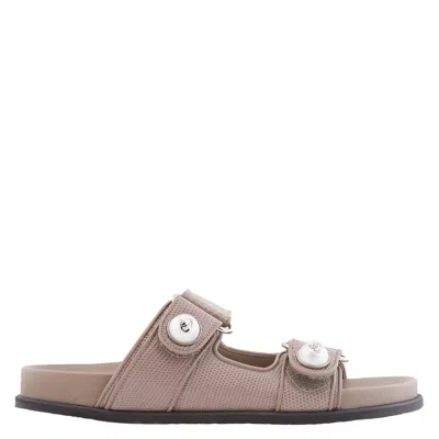 Jimmy Choo Taupe Fayence Sandals In Brown