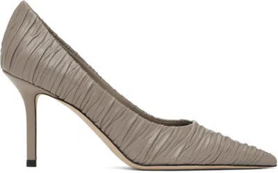 JIMMY CHOO TAUPE LOVE 85 HEELS