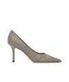 Jimmy Choo Taupe Love 85 Heels In Gray