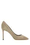 Jimmy Choo Cappuccino Suede Romy 85 Pumps In Neutral