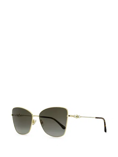 Jimmy Choo Teso Butterfly-frame Sunglasses In Gold