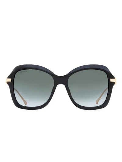 Jimmy Choo Tessy Butterfly-frame Sunglasses In Black