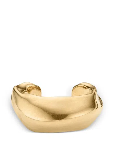 Jimmy Choo Textured Cuff Bracelet In Gold