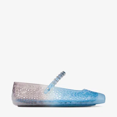 Jimmy Choo The Jelly Crystal-embellished Ballet Flats In Multi