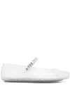Jimmy Choo The Jelly Glitter Crystal-strap Ballerina Flats
