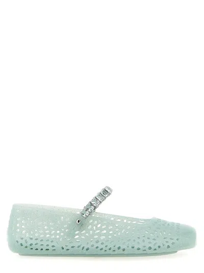 Jimmy Choo The Jelly Flat Shoes Green