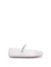 Jimmy Choo Clear Jelly Ballerina Flats With Crystal Embellishment In Gray