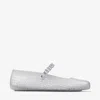 Jimmy Choo The Jelly Transparent Ballet Flats With Crystals In Transparent