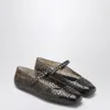 Jimmy Choo The Jelly Transparent Black Ballet Flats With Crystals Women In Brown