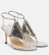 Jimmy Choo The Thong 85 Metallic Leather Sandals
