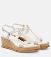 Jimmy Choo Theia 100 Leather Espadrille Wedges